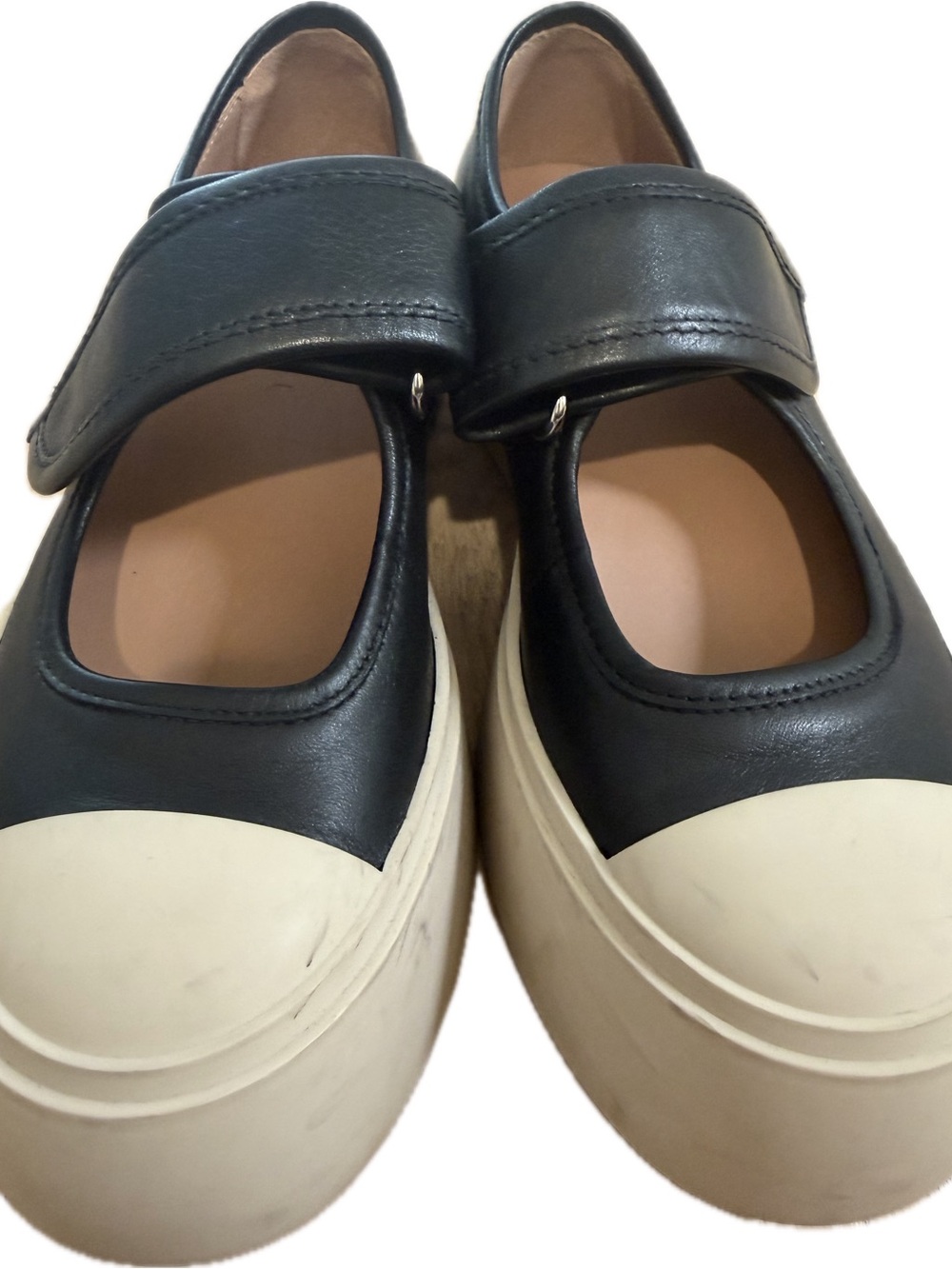 Women’s MARNI Black Mary Jane Platform TENNIES with Cream Sole